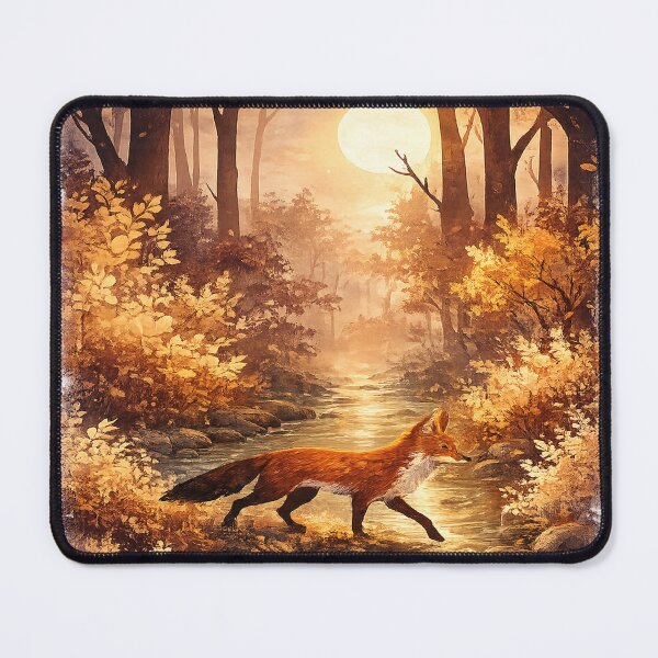 Item preview, Vintage Red Fox Autumn Forest Art designed and sold by ATMAS SHOP.