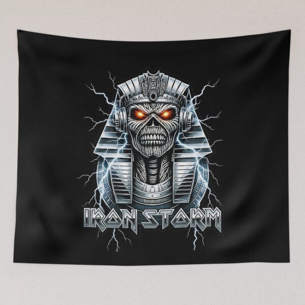 Item preview, Iron Storm Pharaoh Eddie Heavy Metal Lightning Design designed and sold by DeimosArtIntl.