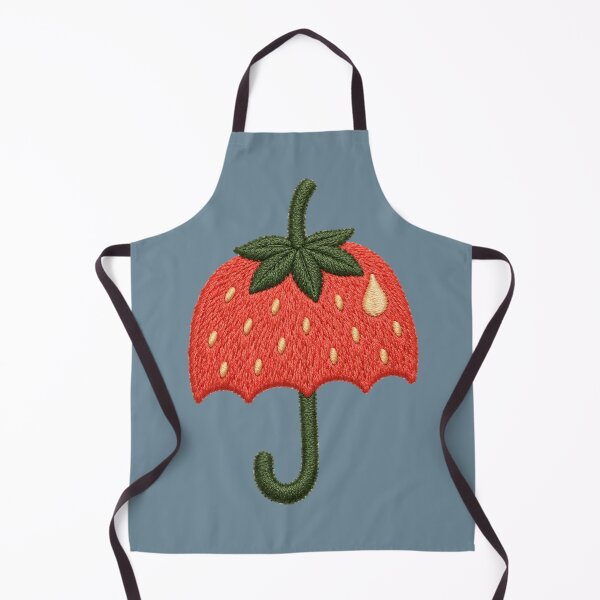 Item preview, Strawberry Umbrella Embroidered-Style Left Chest Emblem designed and sold by POD DYNASTY | Original Print On Demand T-Shirt Graphics.