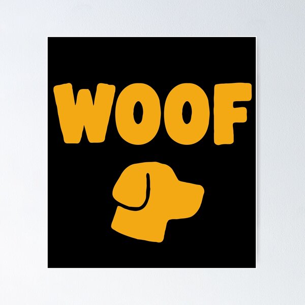 Item preview, Golden Dog Silhouette Woof designed and sold by Catzura.