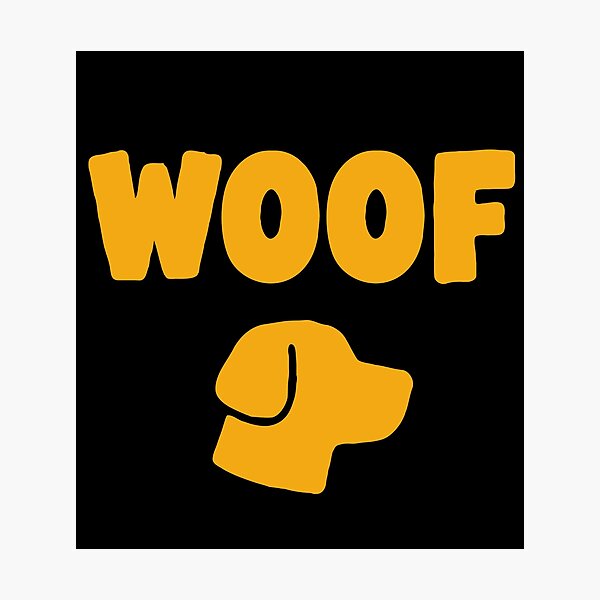 Item preview, Golden Dog Silhouette Woof designed and sold by Catzura.