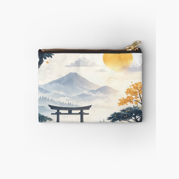 Item preview, Japanese Torii Gate Mountain Watercolor Art designed and sold by ATMAS SHOP.