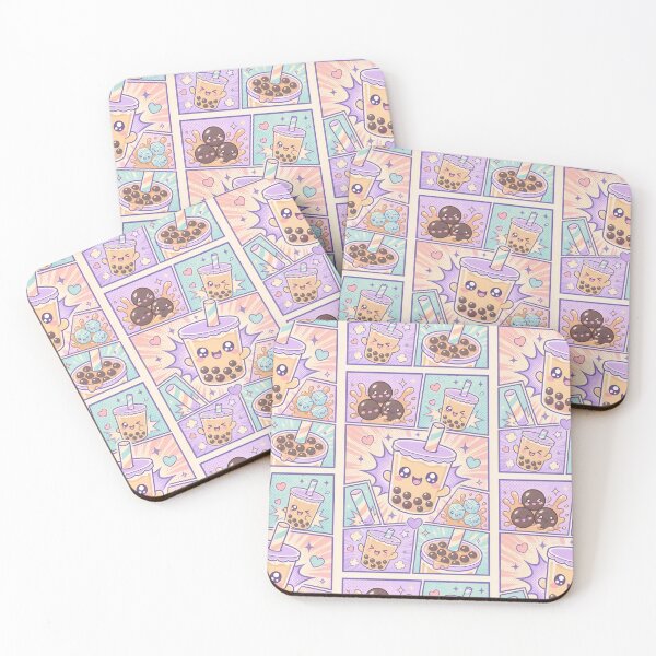 Item preview, Kawaii Boba Tea Pop Panels designed and sold by Gift Phrase Studio.