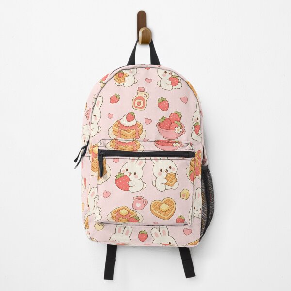 Item preview, Cute Bunny Strawberry Waffle Kawaii Pattern designed and sold by Soft Berry Studio.