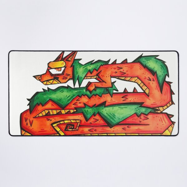 Item preview, Retro Geometric Dragon Fox Tribal Tattoo Streetwear designed and sold by Froggy-Jar.