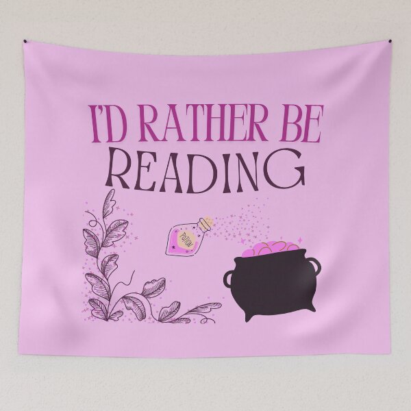 Item preview, I'd Rather Be Reading - Pink designed and sold by QuantumPhy.