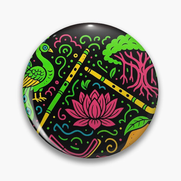 Item preview, neon indic heritage collage & patterns designed and sold by REDCLASH2002.