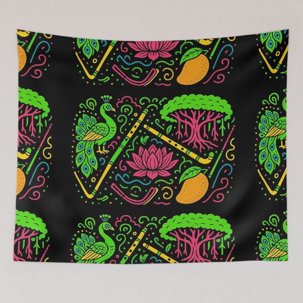 Item preview, neon indic heritage collage & patterns designed and sold by REDCLASH2002.