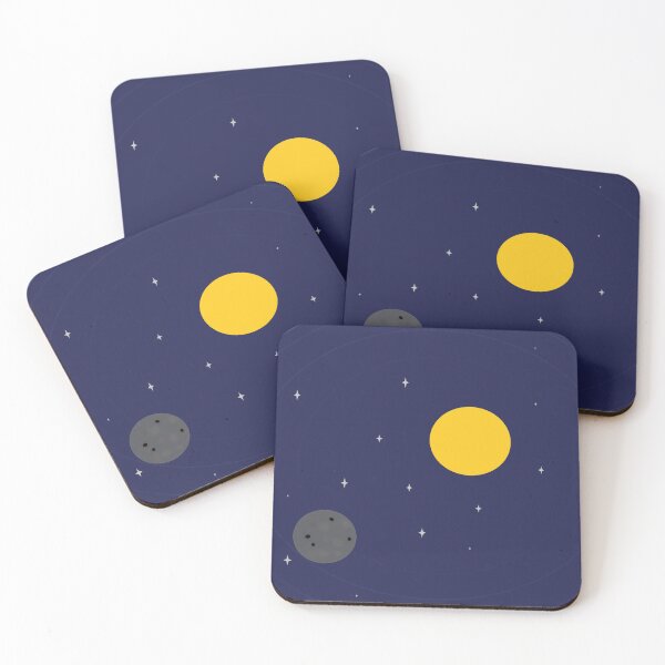 Item preview, Minimalist Space Wall Art — Sun Moon and Stars Navy Blue Print designed and sold by FavouredStudio.