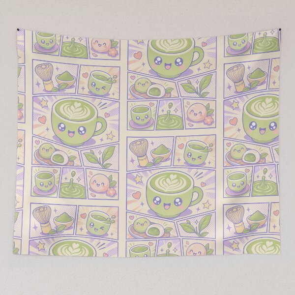 Item preview, Kawaii Matcha Pop Panels designed and sold by Gift Phrase Studio.