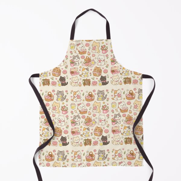 Item preview, Cozy Cat Donut Picnic Kawaii Pattern designed and sold by Soft Berry Studio.