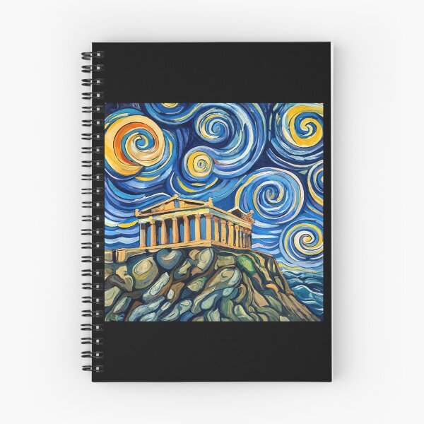 Item preview, Funny Artist If Van Gogh were Greek Starry Night Acropolis  designed and sold by Littermin.