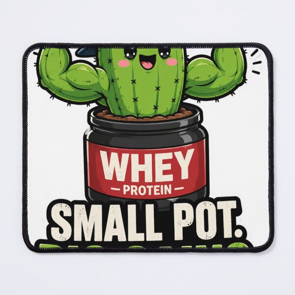 Item preview, Small Pot Big Gains Funny Gym Cactus designed and sold by Digistore1221.