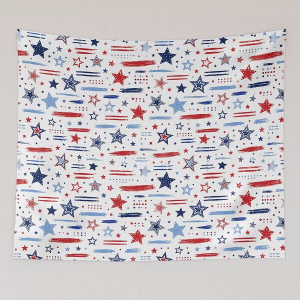 Item preview, Patriotic Star Brushstroke Pattern Phone Case For Mom | Americana Grunge Star Journal For Teachers | Red White And Blue Star Blanket For Grandma | Fourth Of July Star Tote Bag For Students designed and sold by VivaFy.