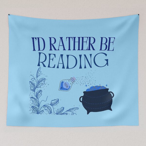 Item preview, I'd Rather Be Reading - Blue designed and sold by QuantumPhy.