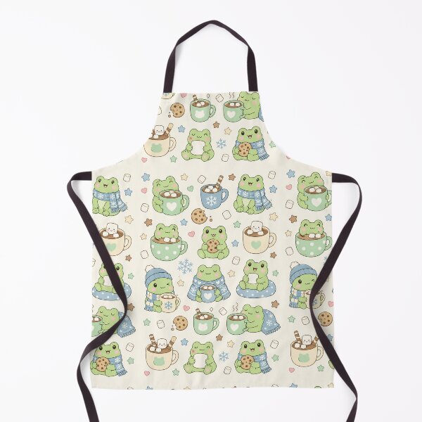 Item preview, Frog Cozy Cocoa Winter Kawaii Pattern designed and sold by Soft Berry Studio.
