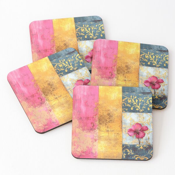 Item preview, Shabby Chic Pink, Golden, And Blue Digital Art designed and sold by DEC02.