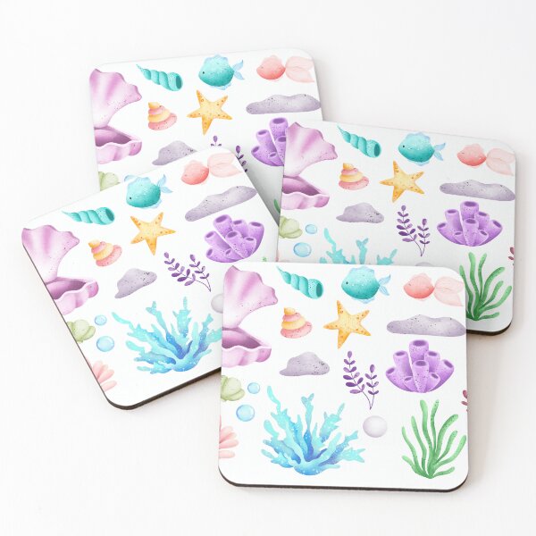 Item preview, Cute Watercolor Ocean Sea Life Clipart Sticker Sheet designed and sold by FestivityFinds.