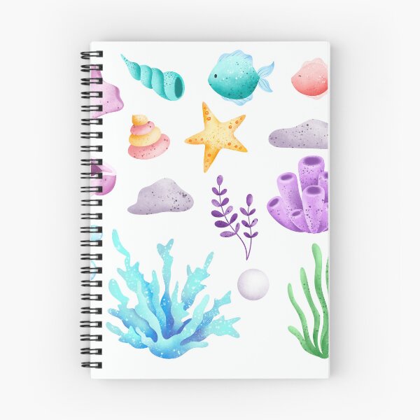 Item preview, Cute Watercolor Ocean Sea Life Clipart Sticker Sheet designed and sold by FestivityFinds.