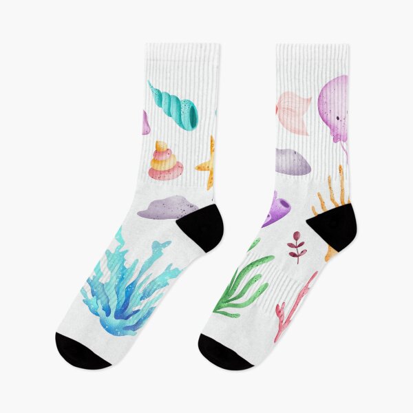 Item preview, Cute Watercolor Ocean Sea Life Clipart Sticker Sheet designed and sold by FestivityFinds.