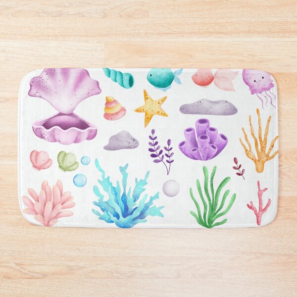 Item preview, Cute Watercolor Ocean Sea Life Clipart Sticker Sheet designed and sold by FestivityFinds.