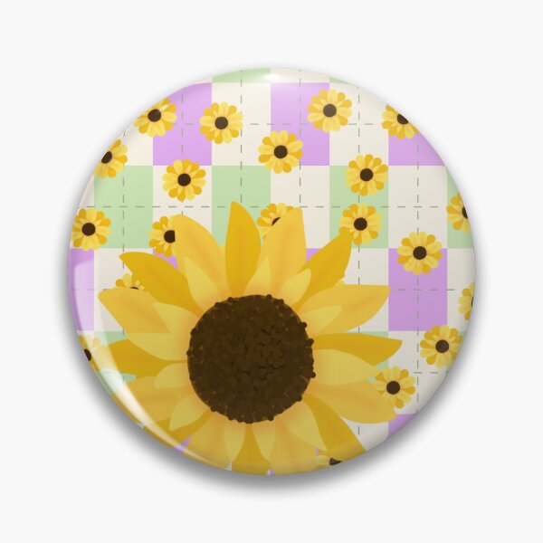 Item preview, Sunflower Cottagecore Plaid Pattern designed and sold by NaileyCreative.