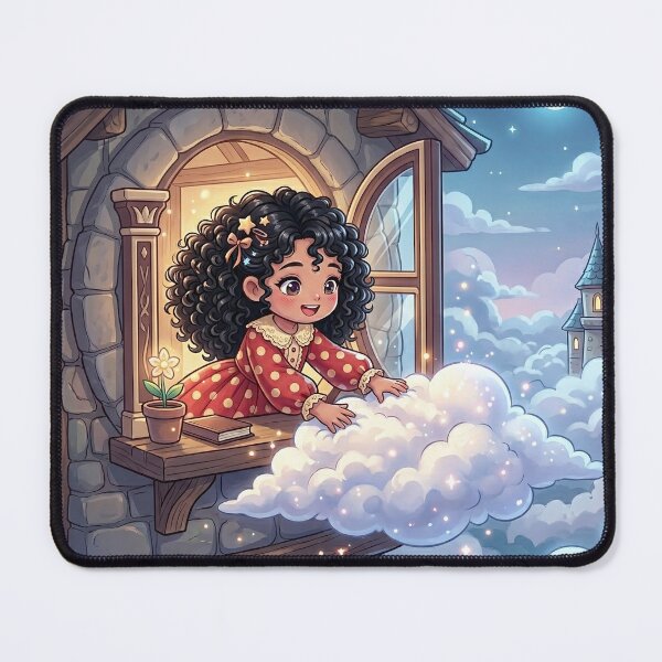 Item preview, Magical Girl Touching Floating Cloud designed and sold by Azurart2.
