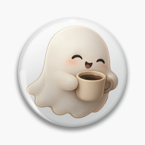 Item preview, Cute Coffee Ghost Kawaii Halloween Character | Cozy Spooky Coffee Lover Ghost designed and sold by Extravanganzza.