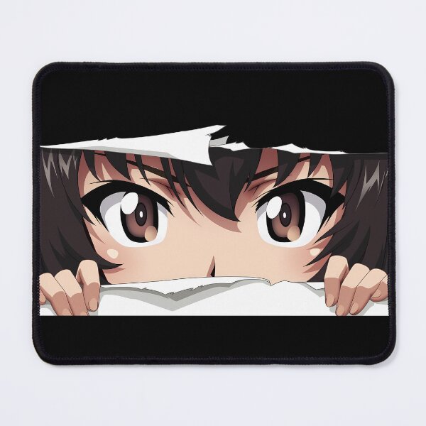 Item preview, Yukari Akiyama Girls Und Panzer Brown Eyes Peeker Torn Paper Close Up designed and sold by PMartistStudio.