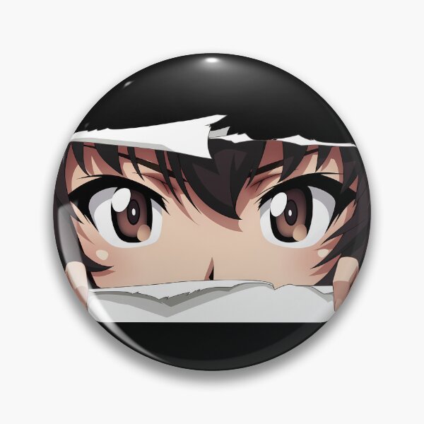 Item preview, Yukari Akiyama Girls Und Panzer Brown Eyes Peeker Torn Paper Close Up designed and sold by PMartistStudio.