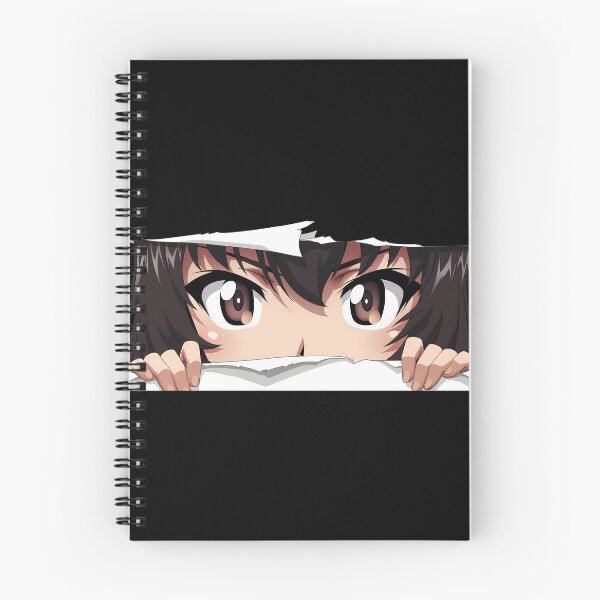 Item preview, Yukari Akiyama Girls Und Panzer Brown Eyes Peeker Torn Paper Close Up designed and sold by PMartistStudio.