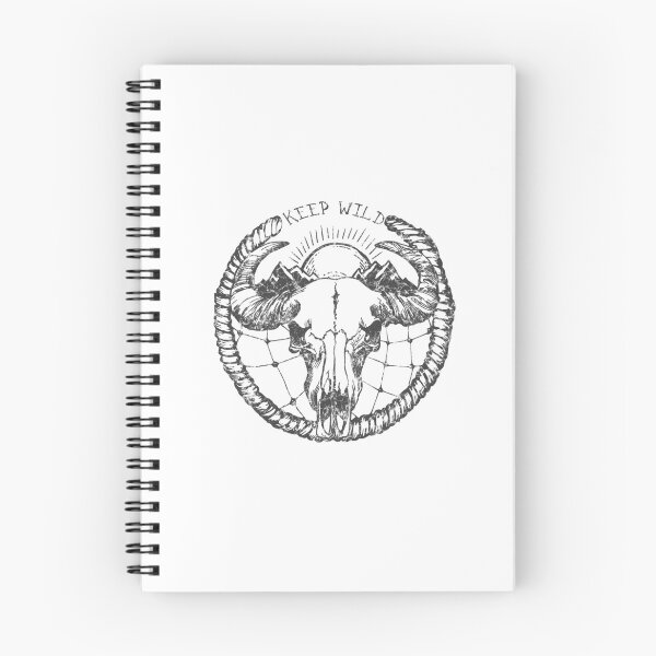 Item preview, Keep Wild Ram Skull Mountain Vintage Design designed and sold by The secret storage room.