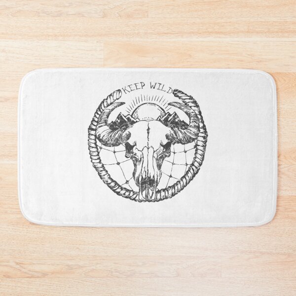Item preview, Keep Wild Ram Skull Mountain Vintage Design designed and sold by The secret storage room.
