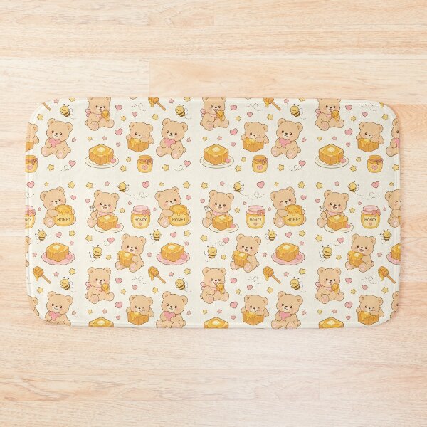 Item preview, Cute Teddy Bear Honey Toast Kawaii Pattern designed and sold by Soft Berry Studio.