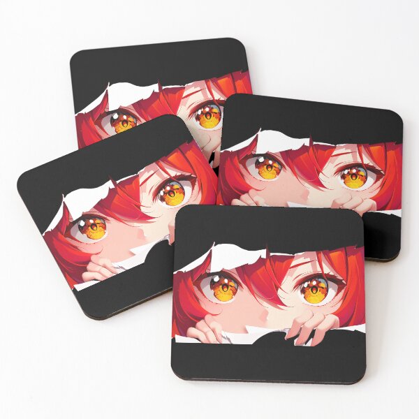 Item preview, Diluc Genshin Impact Golden Eyes Ripped Paper Peeker Closeup designed and sold by PMartistStudio.
