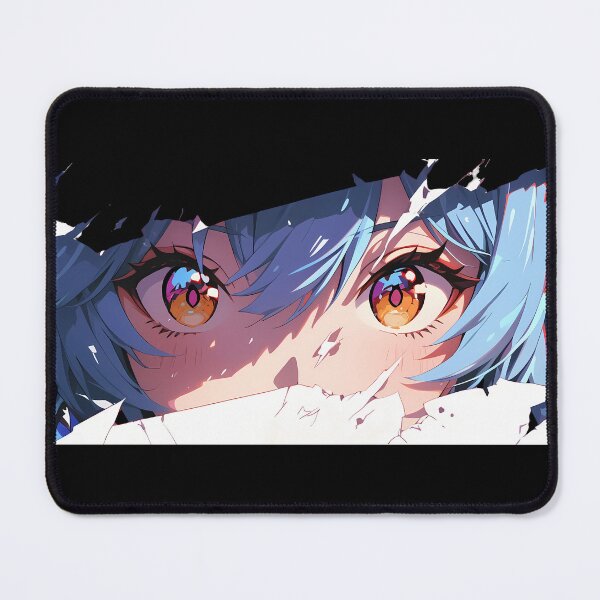 Item preview, Eula Genshin Impact Intense Gaze Torn Paper Eyes Closeup designed and sold by PMartistStudio.
