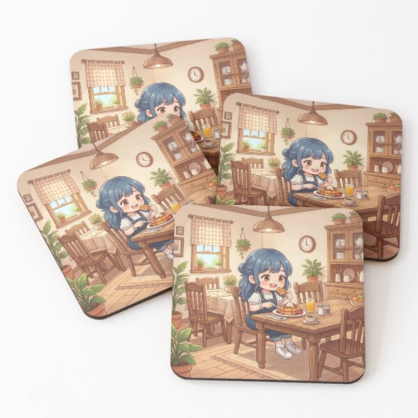 Item preview, Enjoying A Delicious Morning Breakfast designed and sold by Azurart2.
