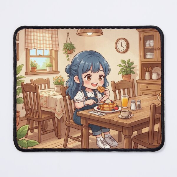 Item preview, Enjoying A Delicious Morning Breakfast designed and sold by Azurart2.