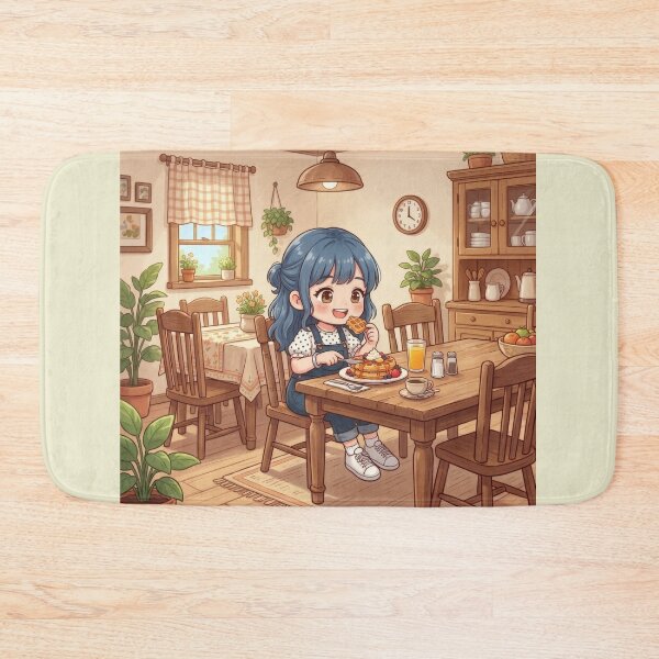 Item preview, Enjoying A Delicious Morning Breakfast designed and sold by Azurart2.