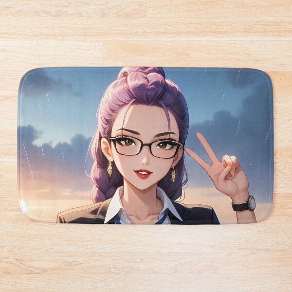 Item preview, Rumi KPop Demon Hunters Peace Sign Rainy Sunset Anime Girl designed and sold by riadjamai.