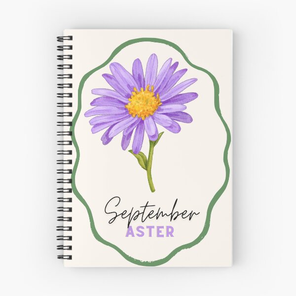 Item preview, September Birth Month Flower Aster Vintage Watercolor Design designed and sold by Wanderlust Wayward.