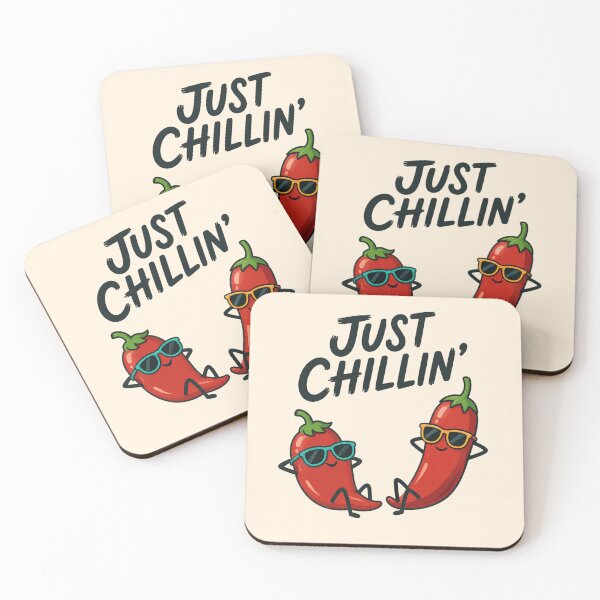 Item preview, Just Chillin' Cute Chili Peppers Cartoon Funny Food Pun Design designed and sold by alchemist1636 .