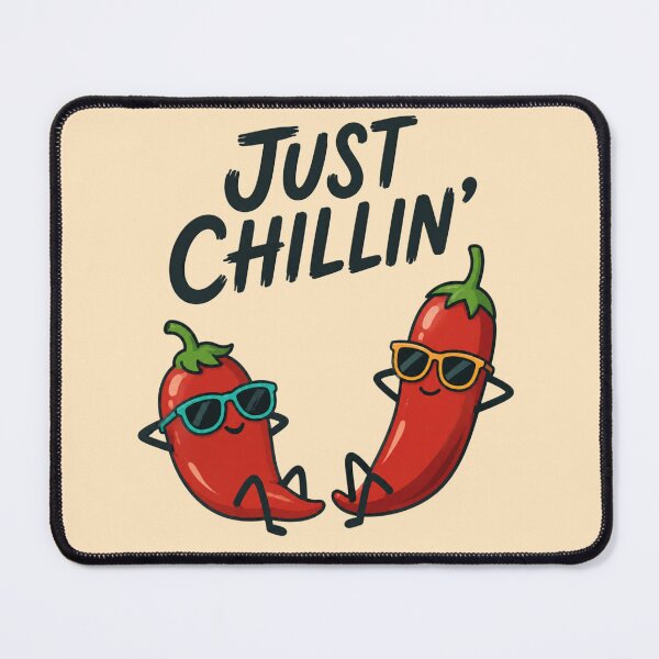 Item preview, Just Chillin' Cute Chili Peppers Cartoon Funny Food Pun Design designed and sold by alchemist1636 .
