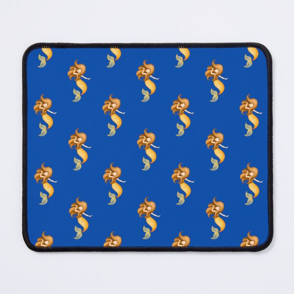 Item preview, Cute Golden Mermaid Royal Blue Seamless Pattern designed and sold by FestivityFinds.