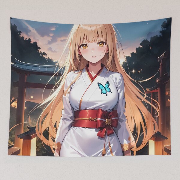 Item preview, Mahiru Shiina Angel Next Door Shrine Evening Butterfly designed and sold by riadjamai.