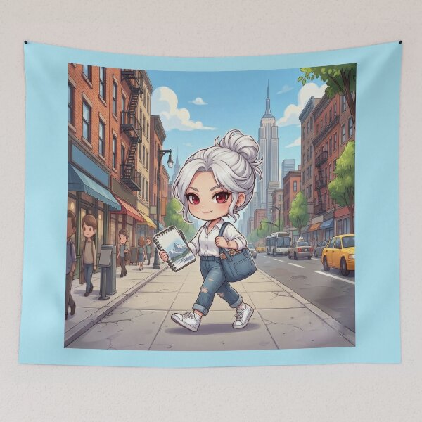 Item preview,  Student walking down a city street designed and sold by Azurart2.