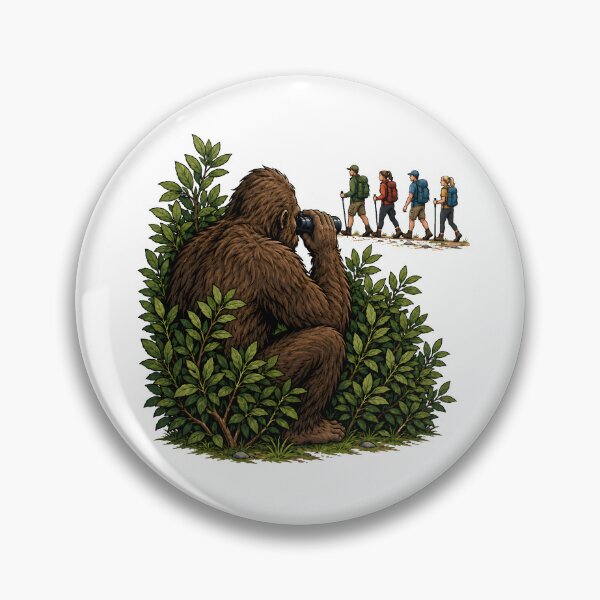 Item preview, Bigfoot Watching Hikers Woodland Cryptid Humor designed and sold by Artmares.