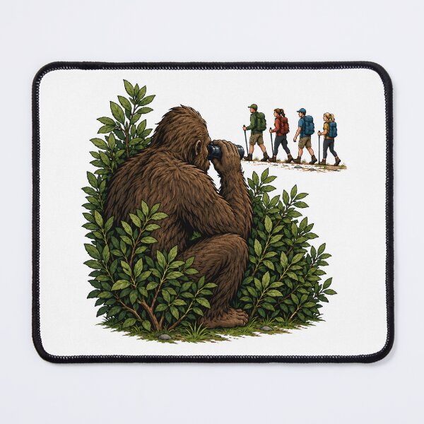 Item preview, Bigfoot Watching Hikers Woodland Cryptid Humor designed and sold by Artmares.