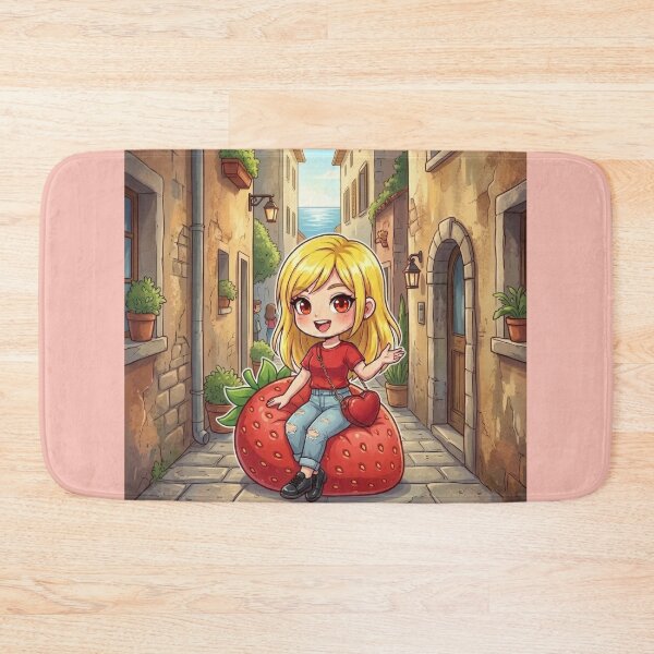 Item preview, Girl on Strawberry Puff designed and sold by Azurart2.