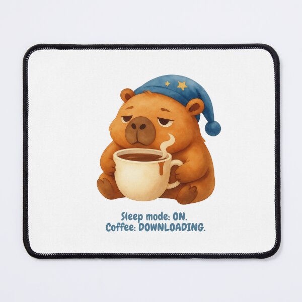 Item preview, Sleepy Capybara Coffee Club - Water color Cute Aesthetic - Light Color designed and sold by SimplyDraftShop.